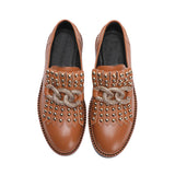 Kim Leather Loafers - Cuoio