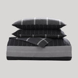 Kyle Black 100% Cotton 230 Thread Count 5-Piece Reversible Comforter Set