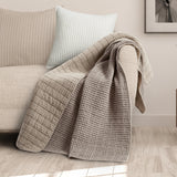 Mills Waffle Quilted Throw Blush