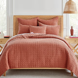 Mills Waffle Euro Sham Set of 2 Blush