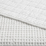 Mills Waffle Quilted Throw Blush