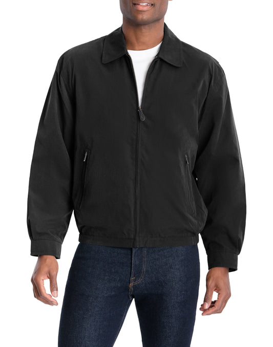 Light Weight Zip Front Golf Jacket Black