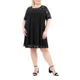 Elbow Sleeve Trapeze Dress