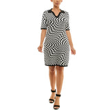 Johnny Collar Jacquard Dress 1