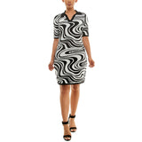 Johnny Collar Jacquard Dress 2