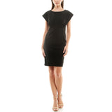 Extended Shoulder Sheath Dress