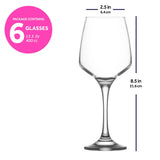 Lal Red Wine Glass 6-Piece Set