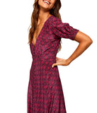 PRISCILA Faro Print Midi Dress