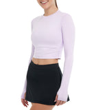 BloqUV Women's UPF 50+ Sun Protection Everyday Crop Top-XL-Lavender-3