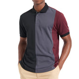 Pique Color Short Sleeve Blocked Polo