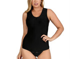 Front Zip Snap Crotch Tank Bodysuit