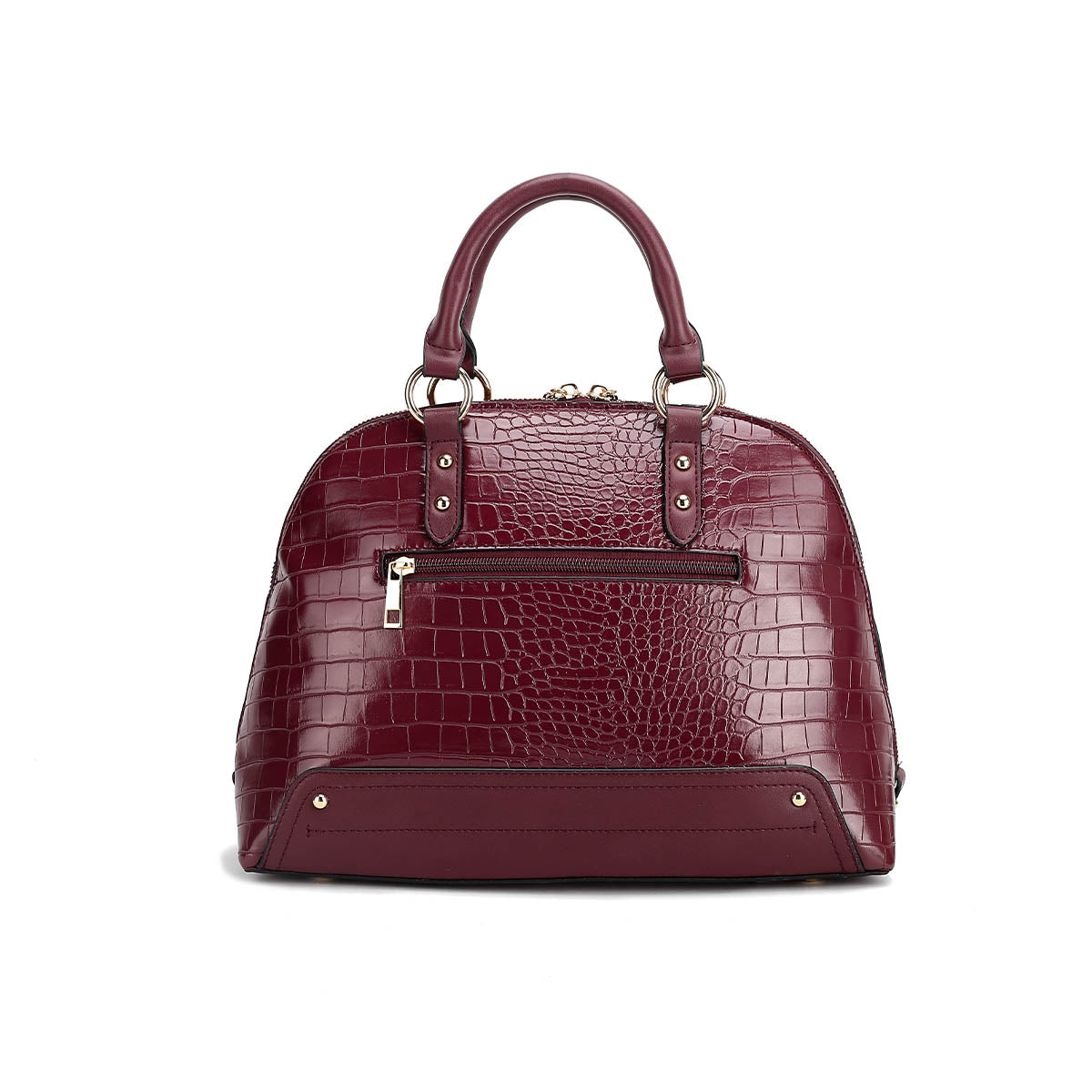MKF Collection Nora Croco Women's Top-handle Satchel Handbag by Mia K-Purple-5