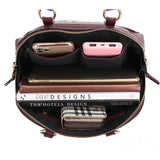 MKF Collection Nora Croco Women's Top-handle Satchel Handbag by Mia K-Purple-7
