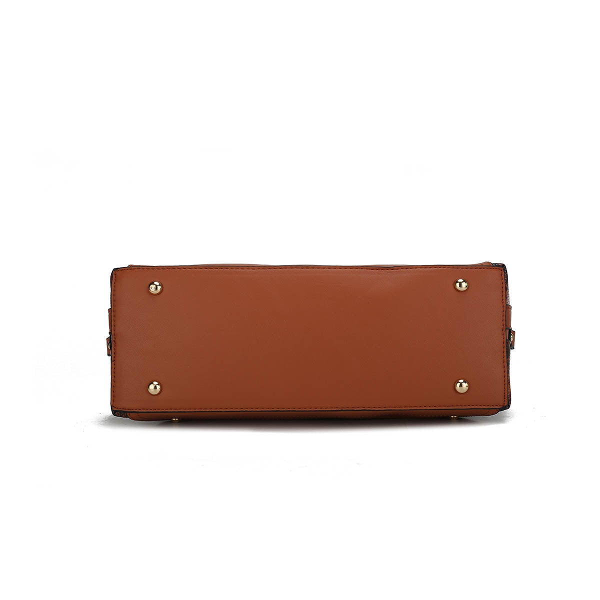 MKF Collection Frida Vegan Leather Women's Satchel Handbag and Wristlet Wallet  by Mia K-Cognac-9