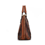 MKF Collection Frida Vegan Leather Women's Satchel Handbag and Wristlet Wallet  by Mia K-Cognac-6