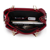 MKF Collection Tenna Vegan Leather Women's Satchel Bag with Wristlet Wallet 2 pcs set by Mia K