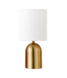 Silas Mini Lamp with Fabric Shade Brass & Wite