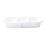 Melamine Lastra White Three-Part Server