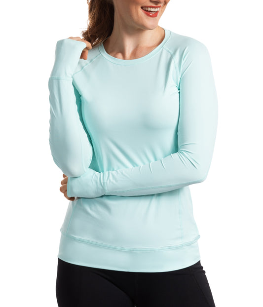 BloqUV Women's UPF 50+ Sun Protection Pullover Top-XL-Mint-1