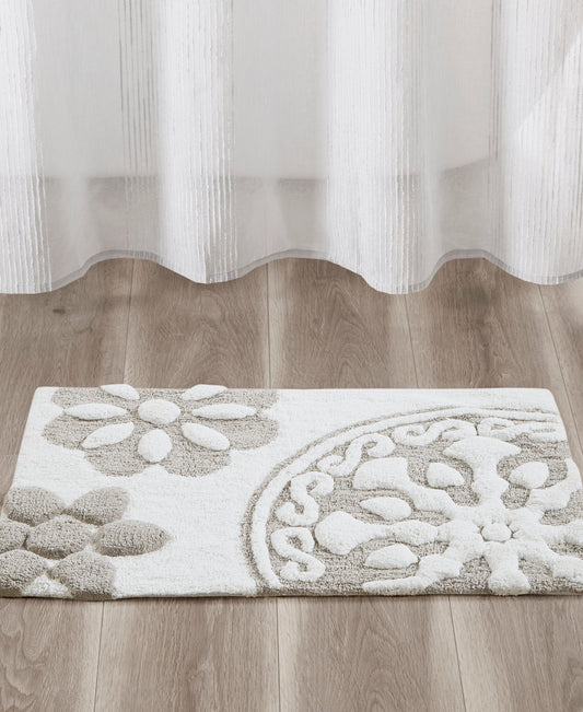 Tunisia Medallion Cotton Tufted Bath Rug