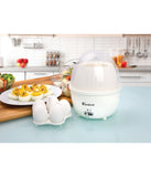 Electric Mini Food Steamer and Egg Cooker with Auto Shut Off Feature White