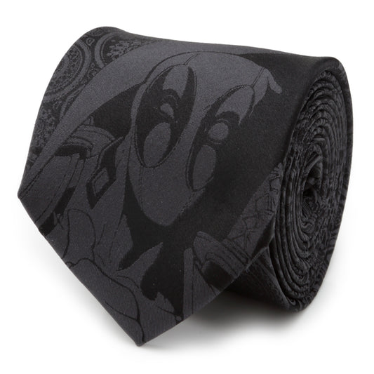 Deadpool-Hidden-Paisley-Black-Silk-Mens-Tie-1