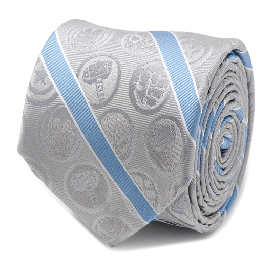 Marvel-Comics-Gray-and-Blue-Stripe-Mens-Tie-Gray-1