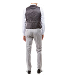 Suit Separates V-Neck Solid Vest Light Grey