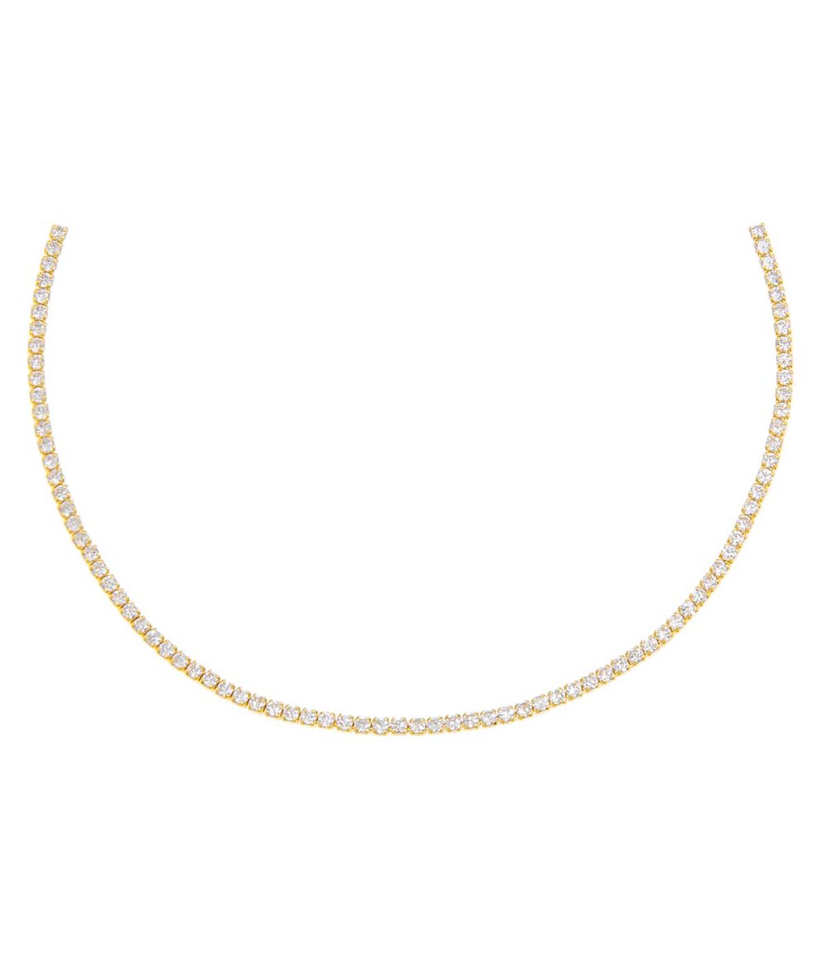 Thin Tennis Choker Gold