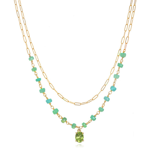 Layered Gemstone Necklace