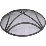 Heavy-Duty Steel Round Fire Pit Spark Screen with Ring Handle