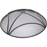 Heavy-Duty Steel Round Fire Pit Spark Screen with Ring Handle