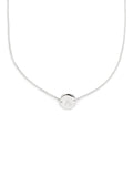 Silver Initial Engravable Necklace - A