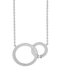 Silver Interlocking Circles w/ Birthstone Necklace