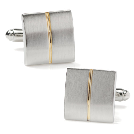 Divided-Two-Tone-Square-Cufflinks-Silver-1