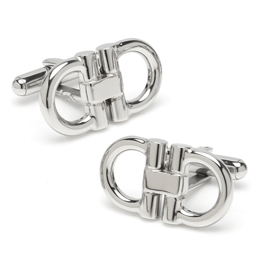 Horse-Bit-Stainless-Steel-Cufflinks-Silver-1