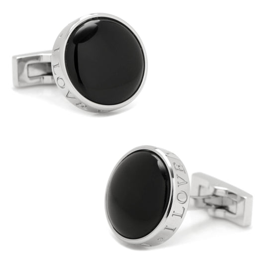 Onyx-I-Love-You-Stainless-Steel-Cufflinks-Black-1