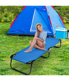 Folding Portable Military Cot Camping Bed Outdoor Sleeping Hiking Travel Blue