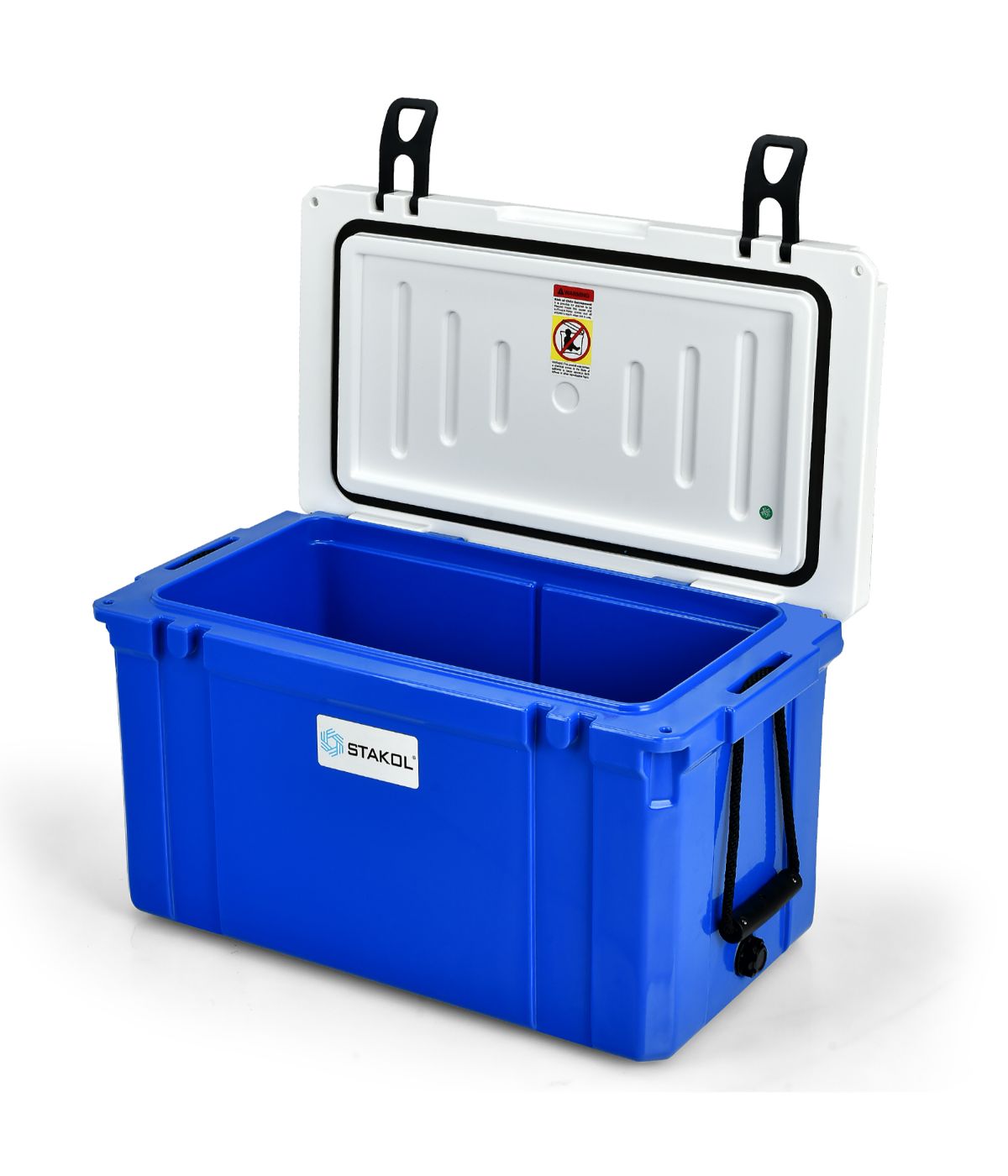 79 Quart Portable Cooler Ice Chest For 100 Cans For Camping Blue & White