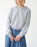 Oman Cinched-Waist Hooded Fleece Pullover Sweatshirt