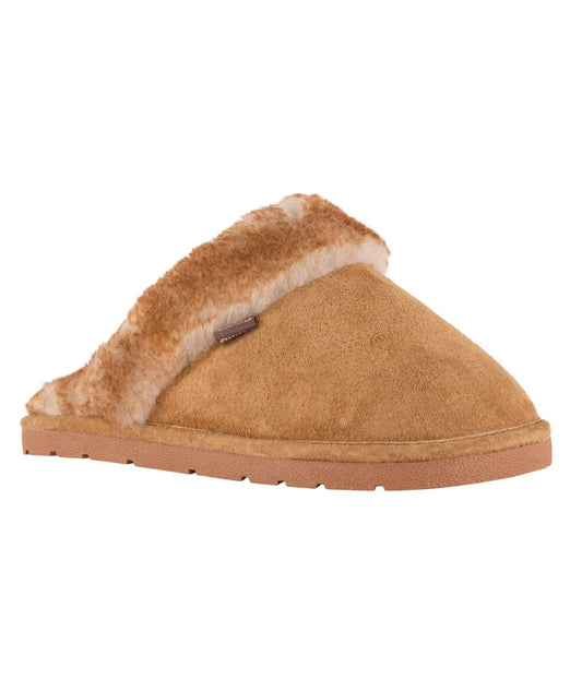 Ladies Classic suede Scuff slipper Chestnut