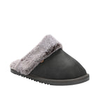 Ladies Classic suede Scuff slipper WAXED CHARCOAL