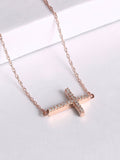 1/20ct TDW Diamond Cross Pendant Necklace