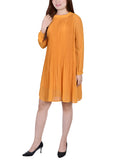 Long Sleeve Pleated Dress