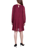 Long Sleeve Pleated Dress