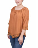 3/4 Sleeve Peasant Blouse 1