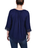 3/4 Sleeve Peasant Blouse 1