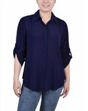 3/4 Sleeve Crepon Blouse 2