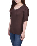 Rouched Sleeve Top 2