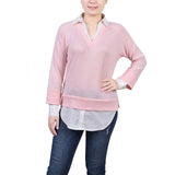 Long Sleeve Two-Fer Top 2